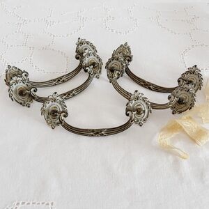 Vintage Brass Drawer Pulls French Country Drawer Handles Set of 5